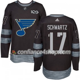 Adidas Maillot de Hockey St. Louis Blues Jaden Schwartz 17 1917-2017 100th Anniversary Noir Authentic - Homme